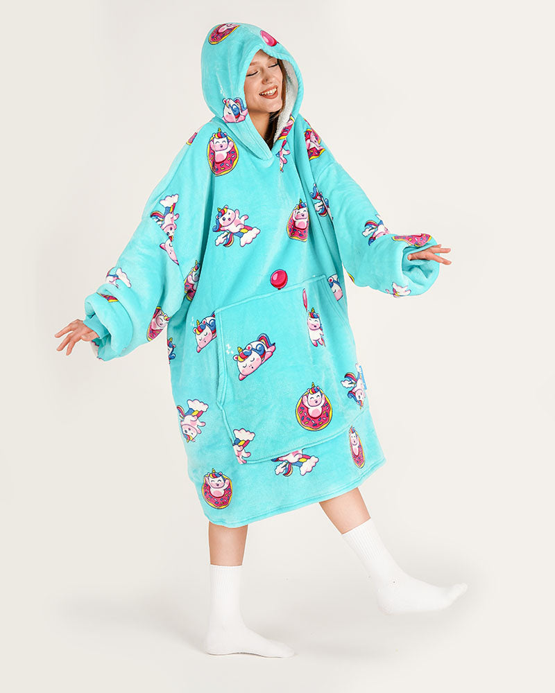 ciepła kocobluza bluza koc Bloozie jednorożec