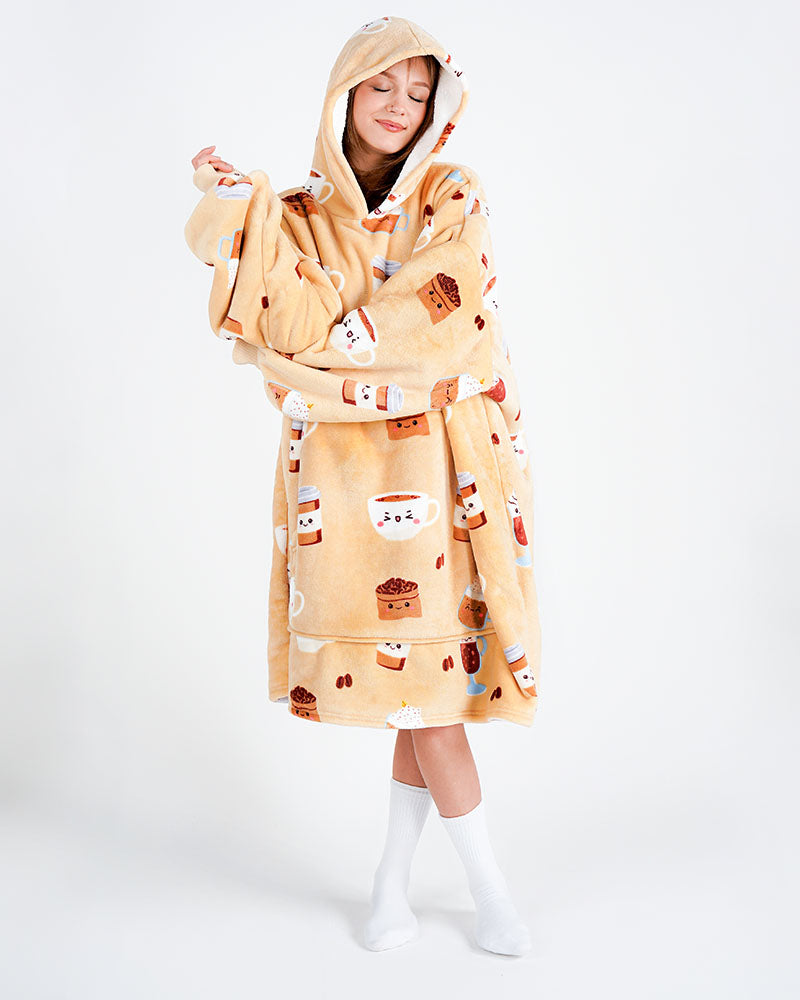 ciepła kocobluza bluza koc Bloozie kawa