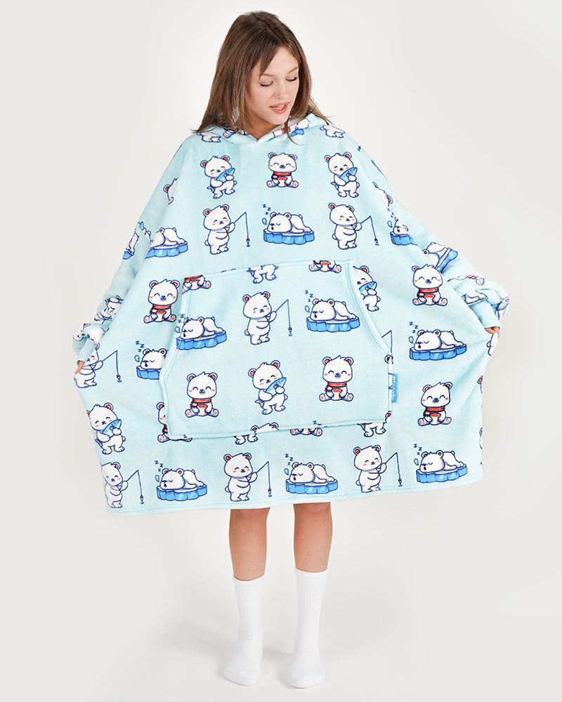 ciepła kocobluza bluza koc Bloozie miś polarny