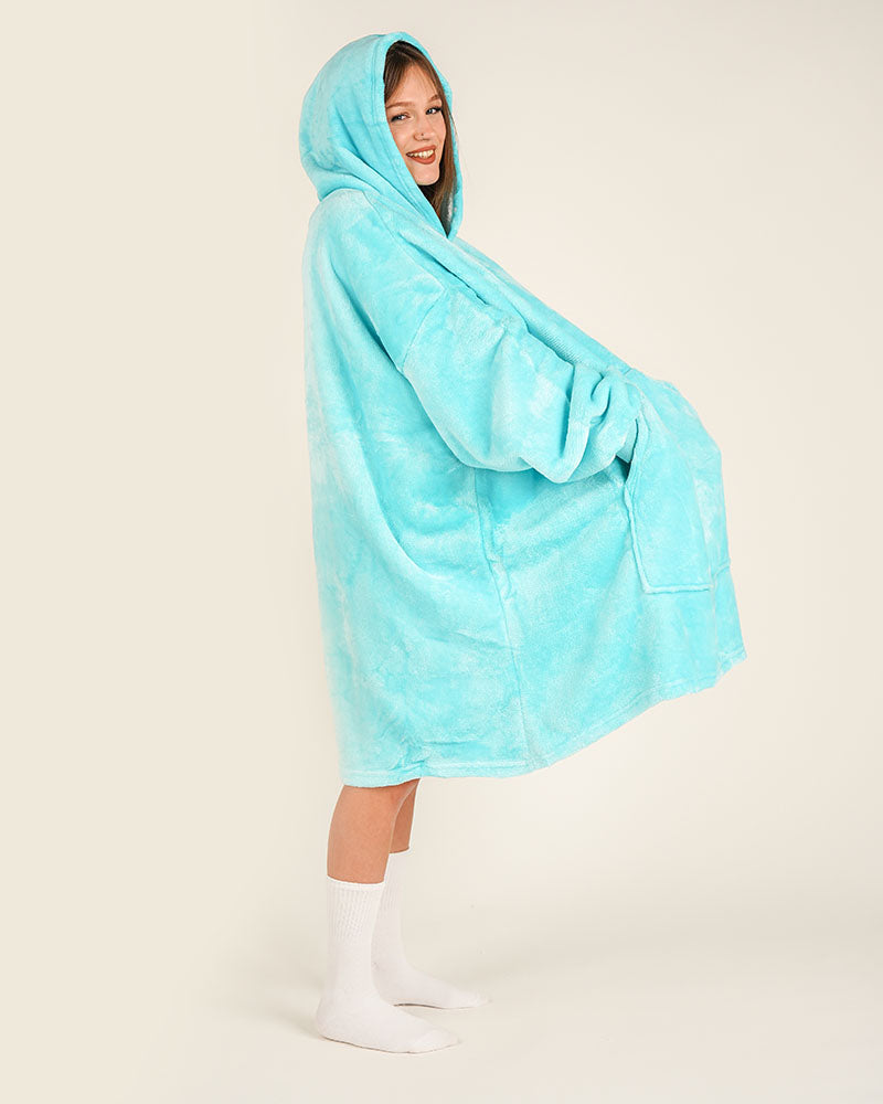 ciepła kocobluza bluza koc Bloozie turkusowa