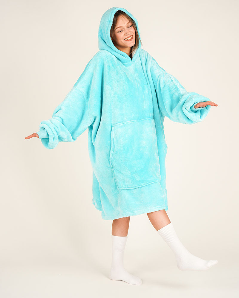 ciepła kocobluza bluza koc Bloozie turkusowa