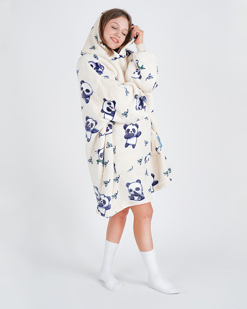 ciepła kocobluza bluza koc Bloozie panda pandy